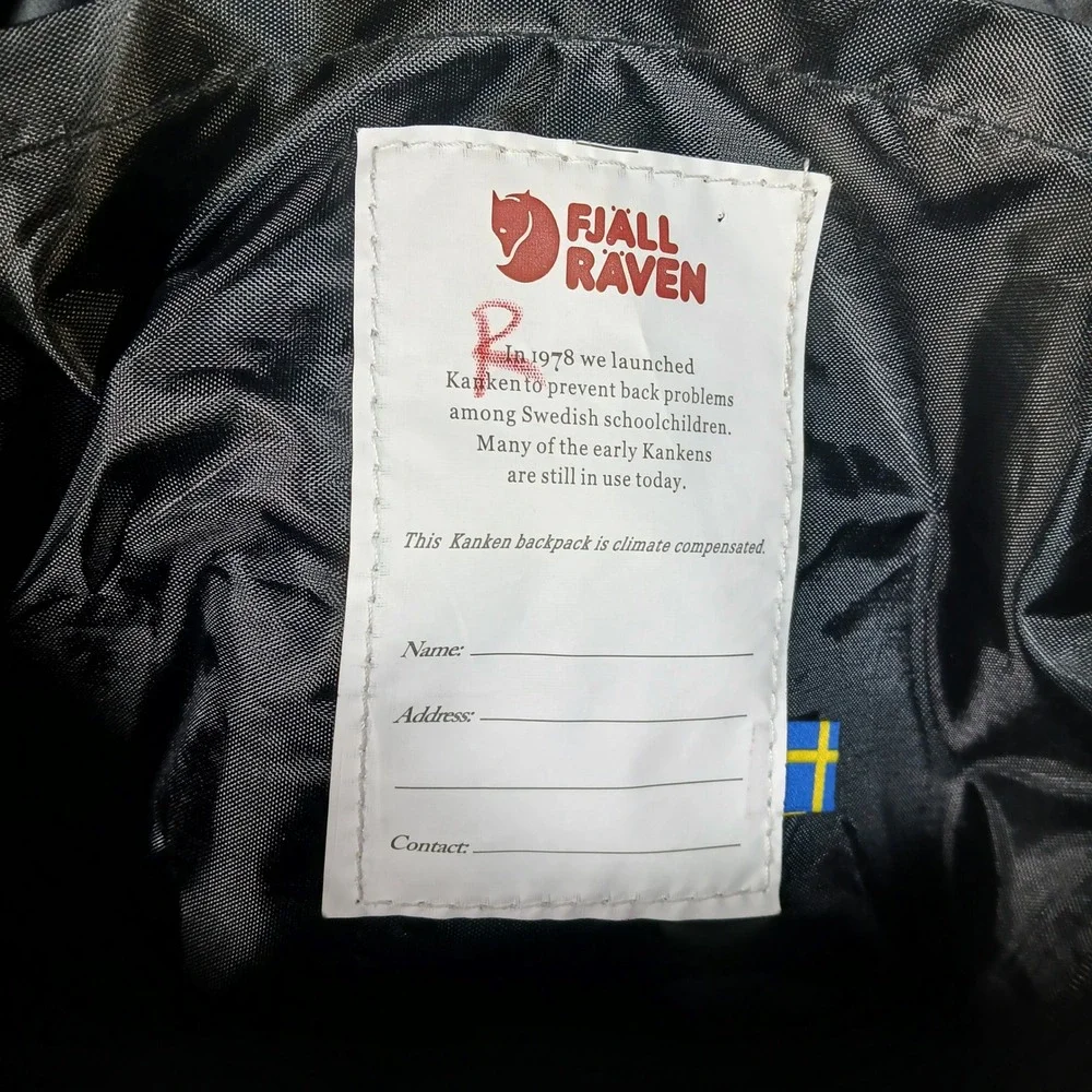 Fjallraven Backpack Kanken Black 23510 Medium Size